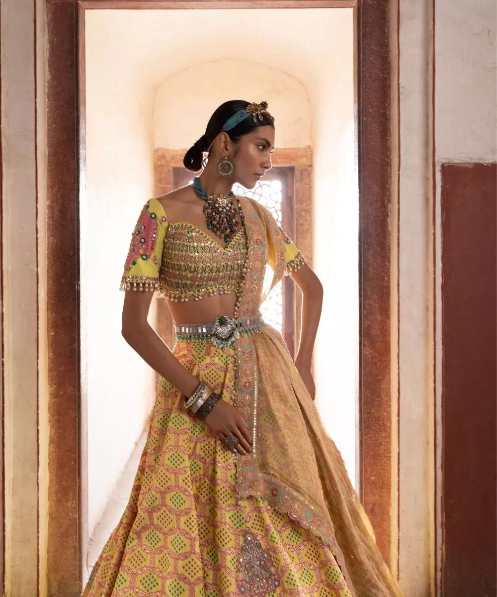ADITI GUPTA - Bandhani Banarasi Lehenga set